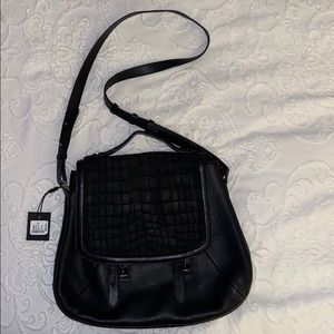 Black Mackage croco saddle bag